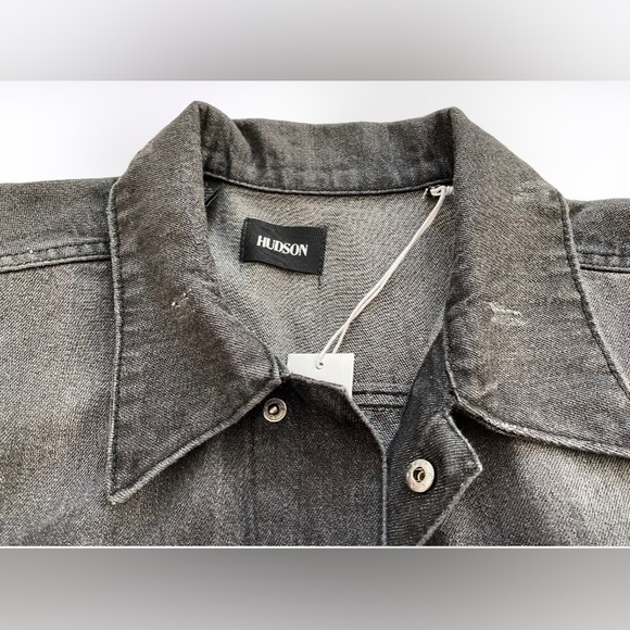 NEW Hudson Jeans Boxy Trucker Denim Jacket for Men Small - Picture 8 of 11
